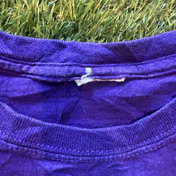 Hamburg Lacrosse Bulldog EST 1976 Coachs Vs Cancer Purple Shirt Mens Large - Picture 7 of 10